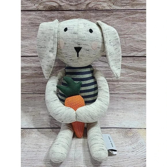 Universal Knitwears Plush Bunny Rabbit Holding a Carrot Stuffed Animal 15" 2022 - Picture 1 of 6